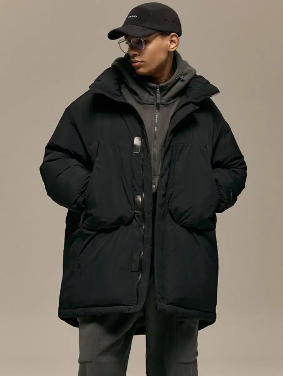 New in Head Unisex Overfit Monster Parka Down Puffer Black