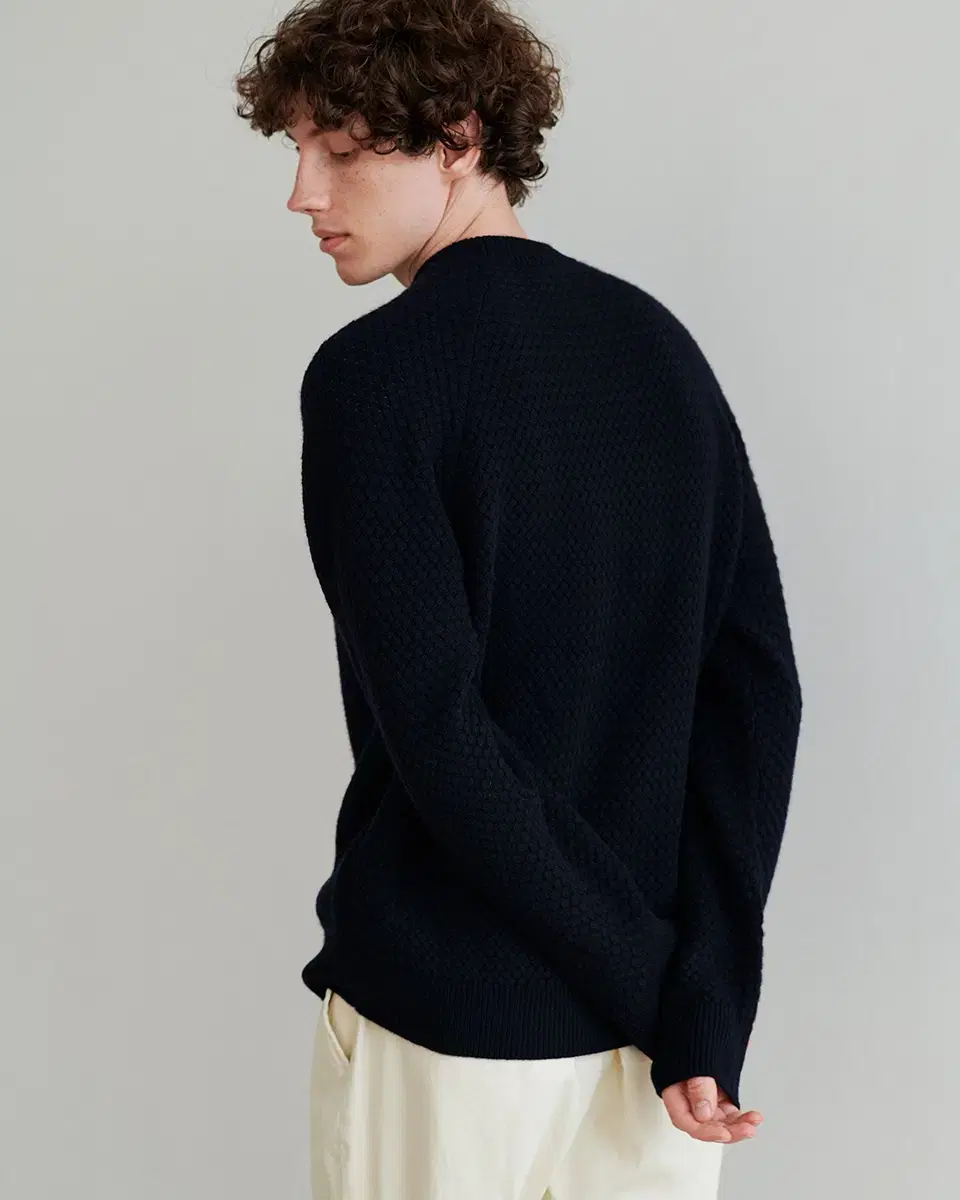 [size 3] Sunspell Bartoner Mid-Gauge Wool Crewneck Navy