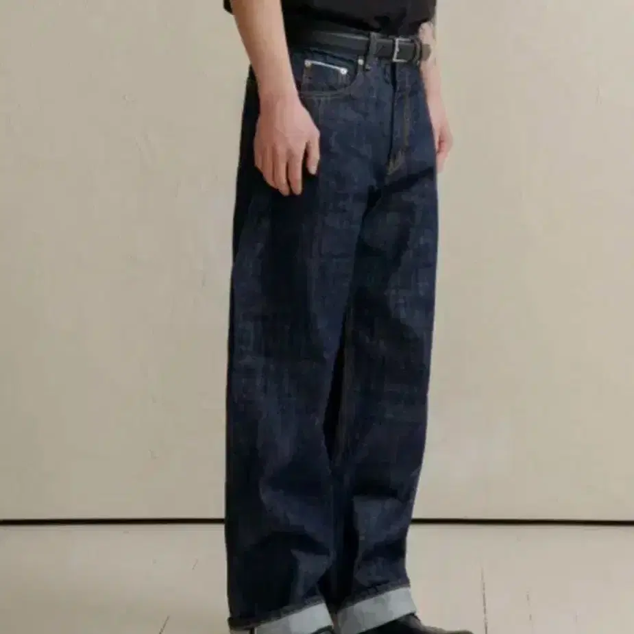 덴메이드 mid-indigo selvedge[wide fit] S