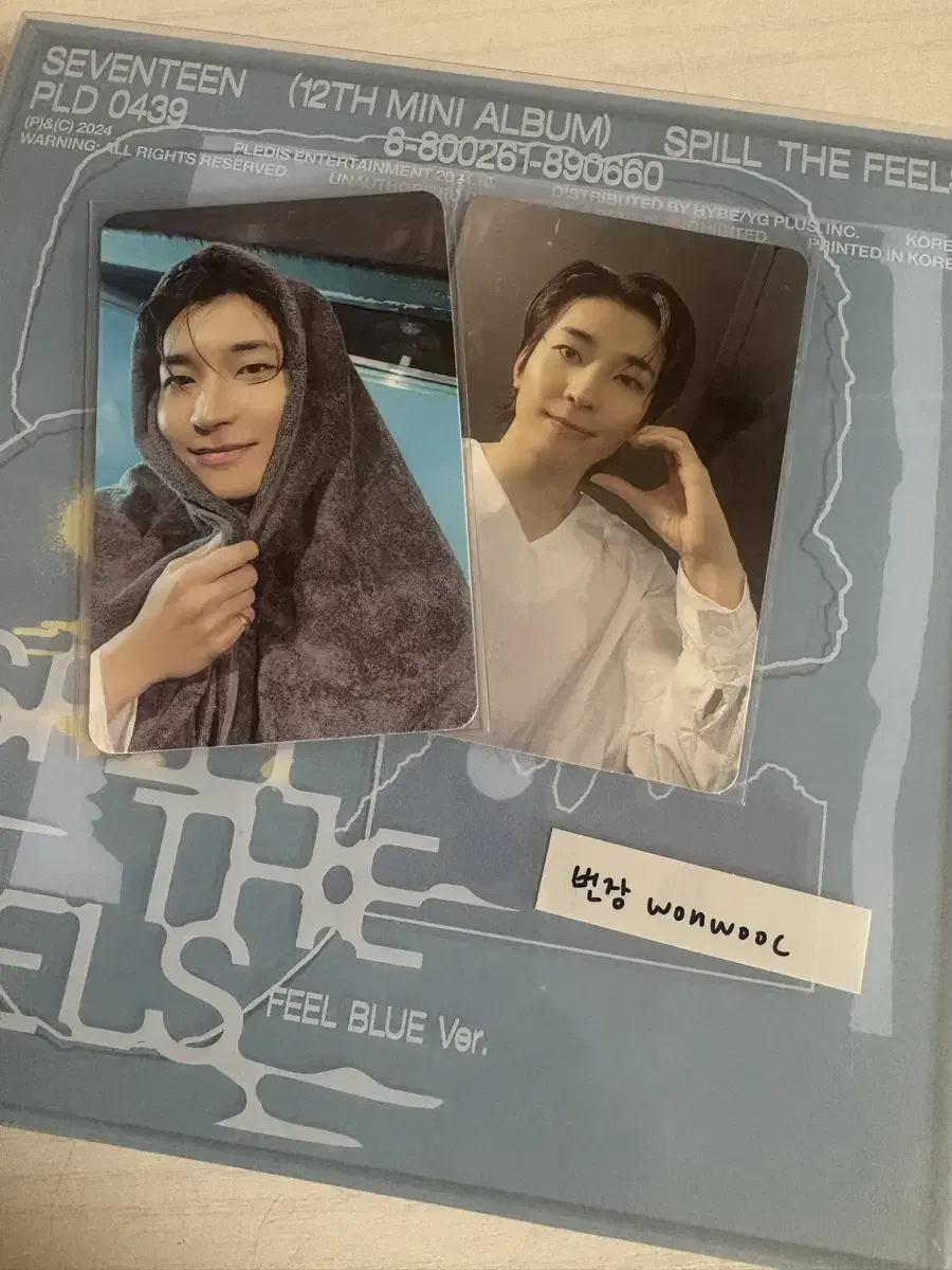 seventeen spill the feels blue ver.wonwoo full setphotocard