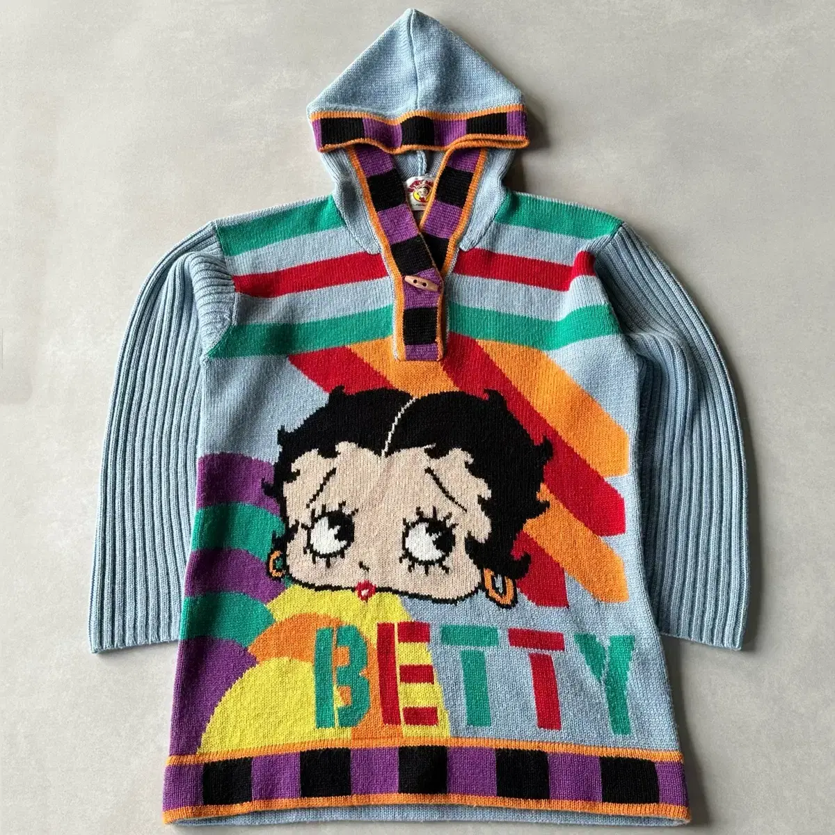 [M]Betty Boop Betty Boop 90s Printed Knit Sweater