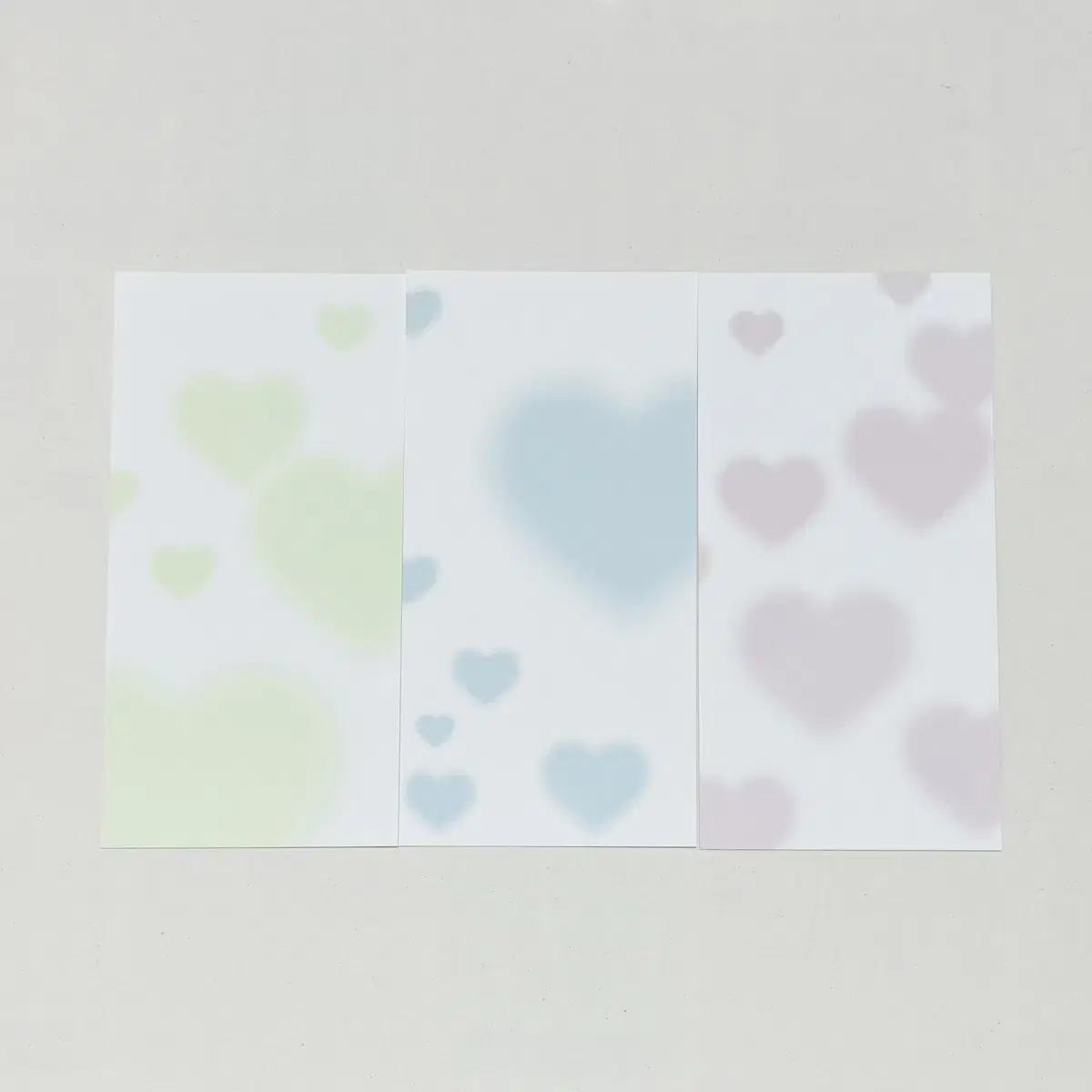 [KINSHIN YUMMYUMM] Pastel Heart Inner Paper 3Pcs 220g