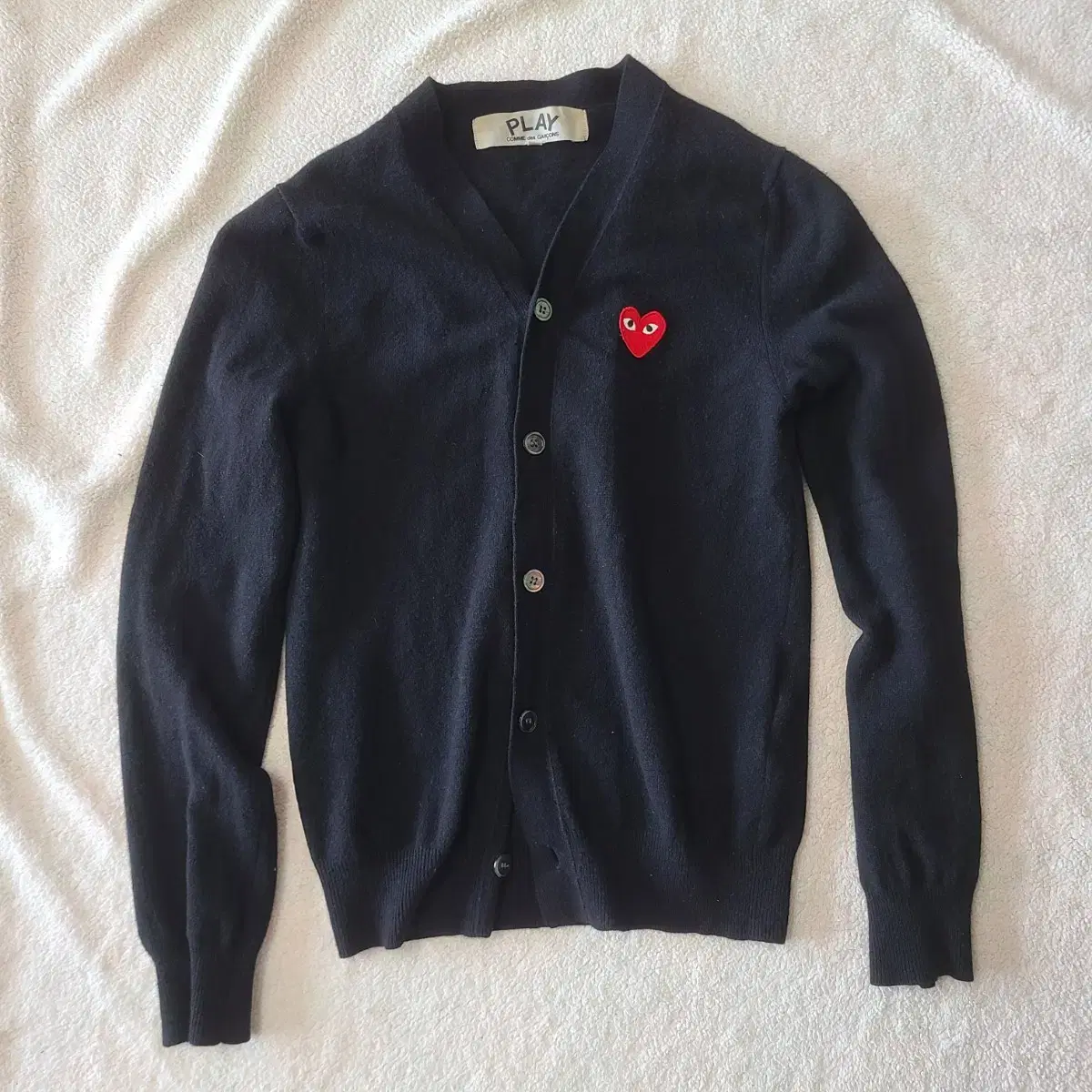 (S,한글택) Comme des Garçons Song Cardigan