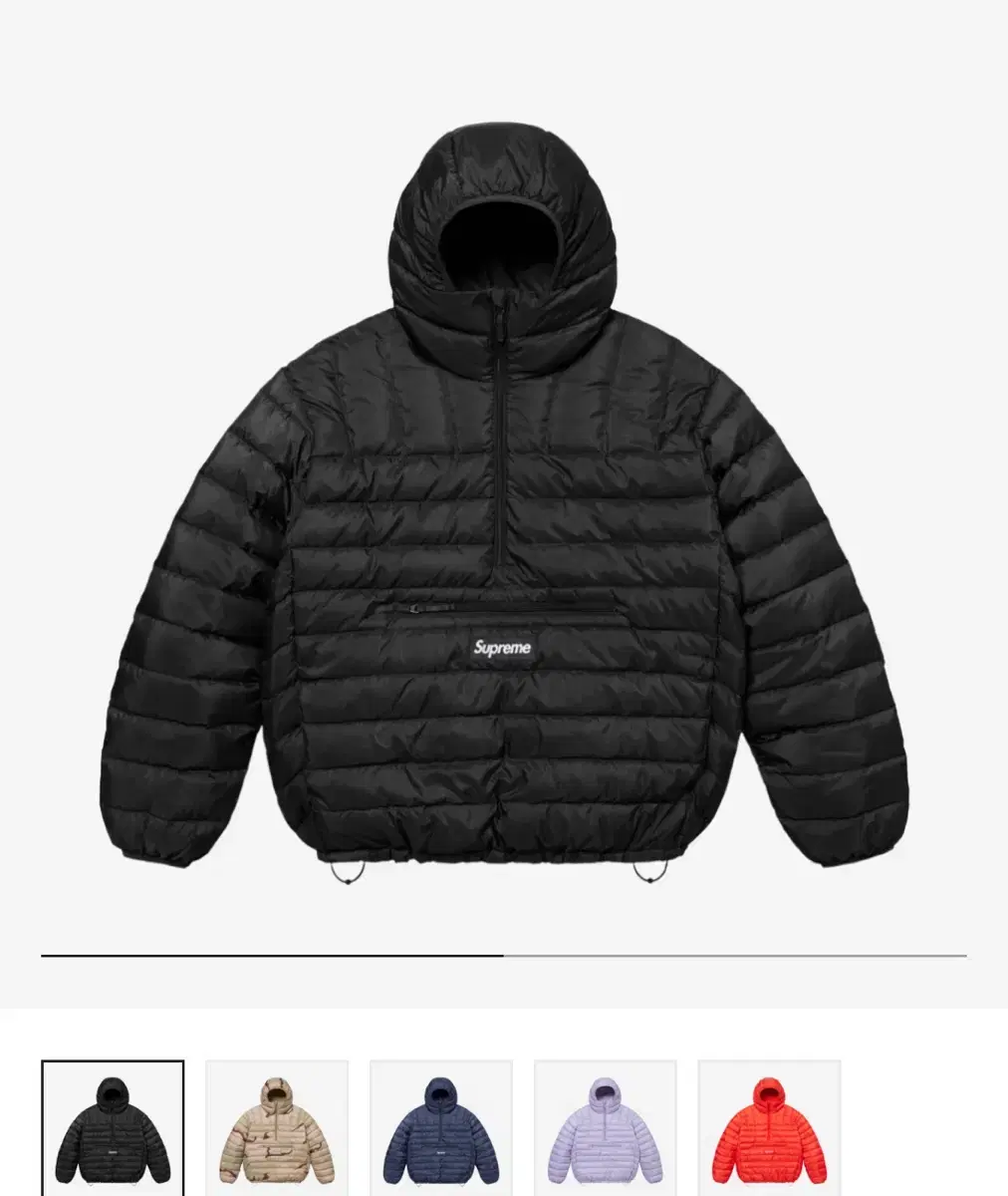 Supreme Anorak Half Zip Hooded Pullover Black L Sells