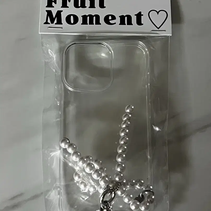 fruitmoment 프루트모먼트 Ribbon Case Pearl