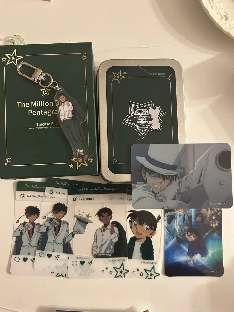 detective conan pentagram cgv heinseong heiji keyring kard tincase