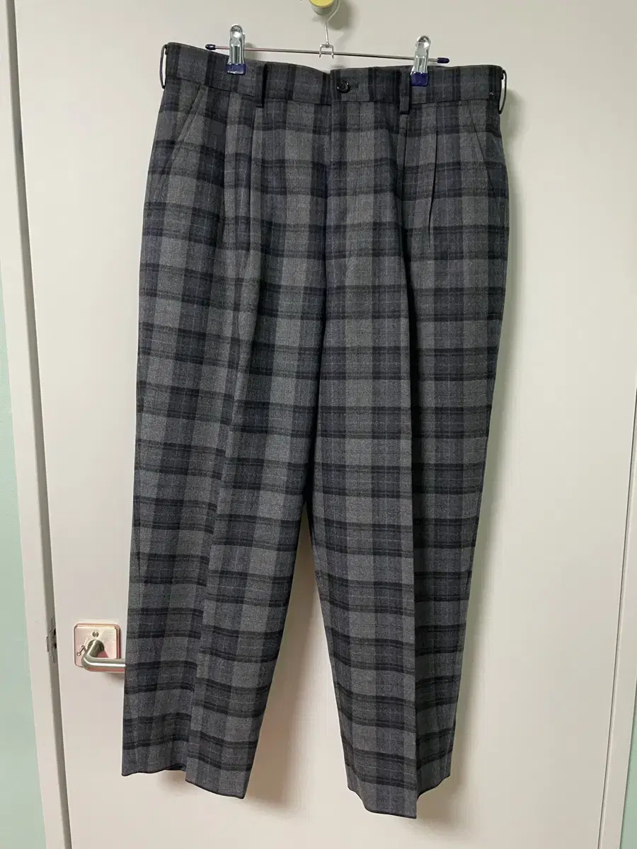 Comme des Garçons Song Homme checked wool trousers size M