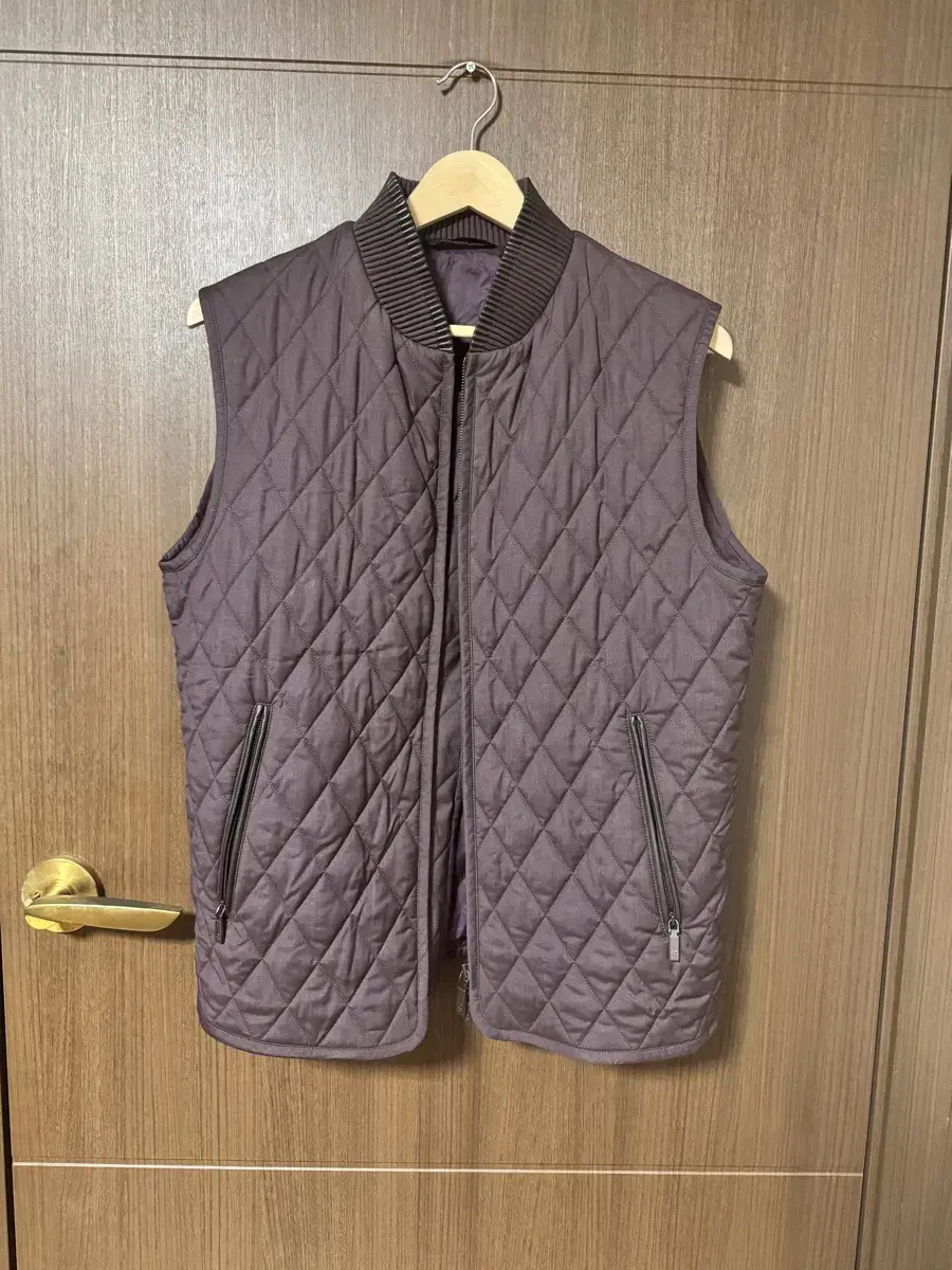 BRIONI Wool silk quilted vest M