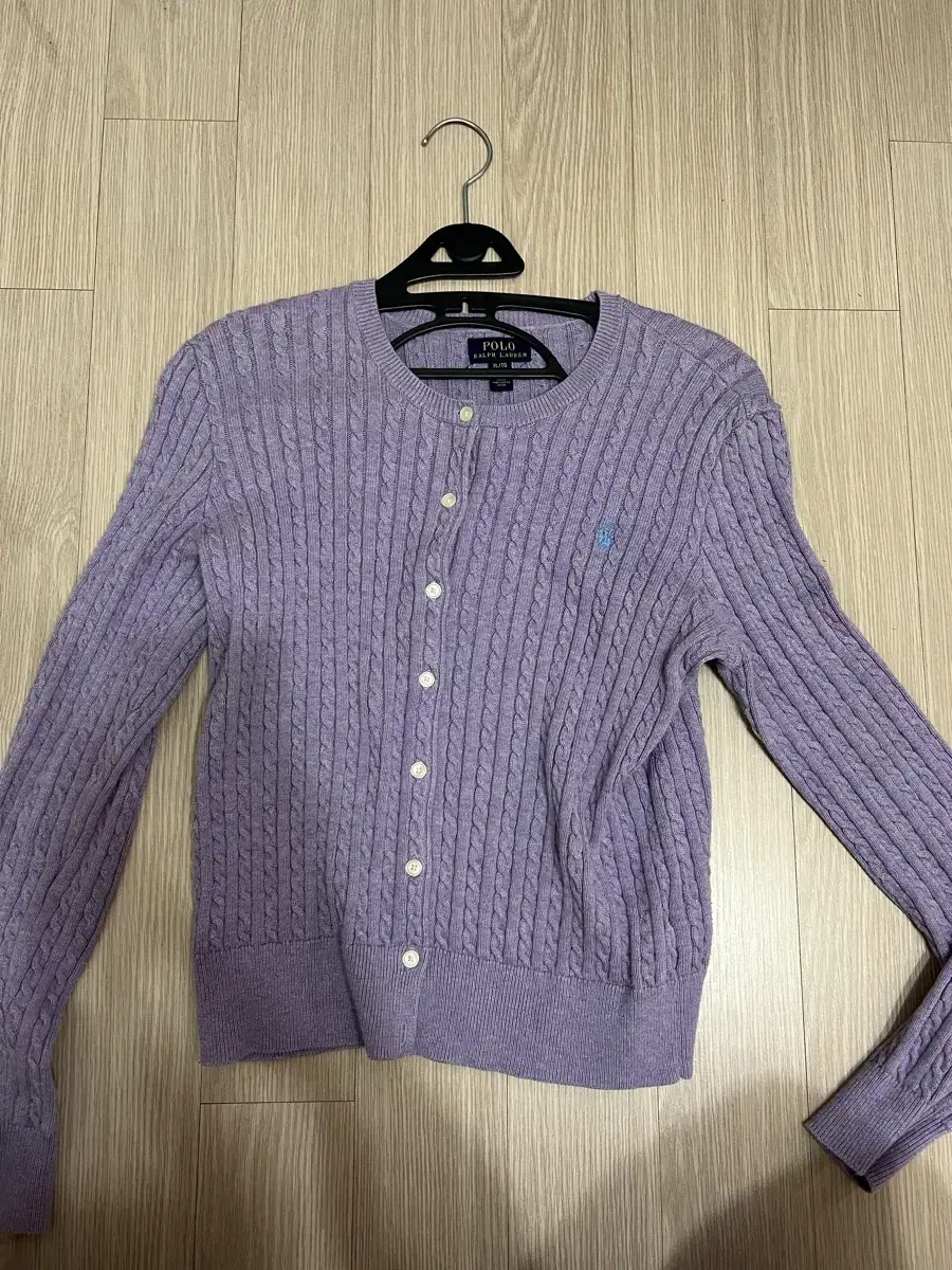 POLO ralph lauren 걸스 가디건 XL 라벤더