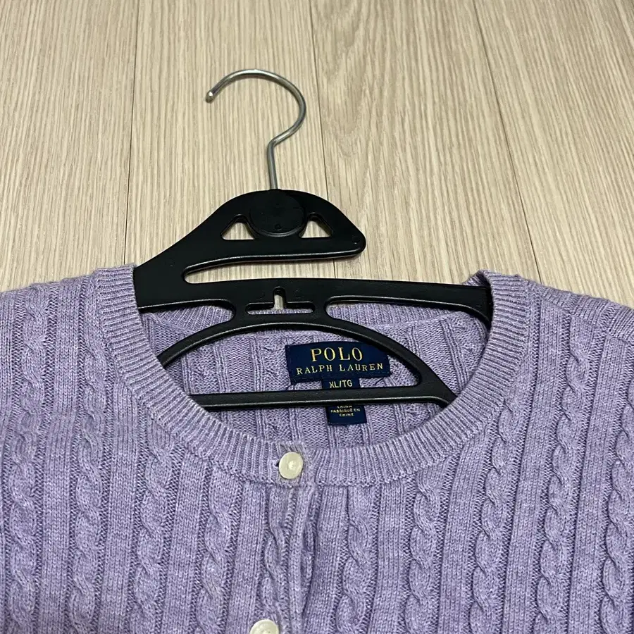 POLO ralph lauren 걸스 가디건 XL 라벤더