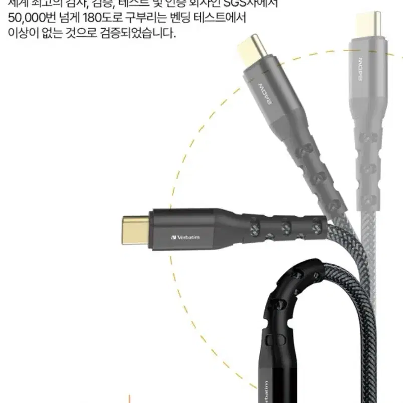 버바팀 USB C to 라이트닝 정품인증 고속 충전 케이블 1.2m