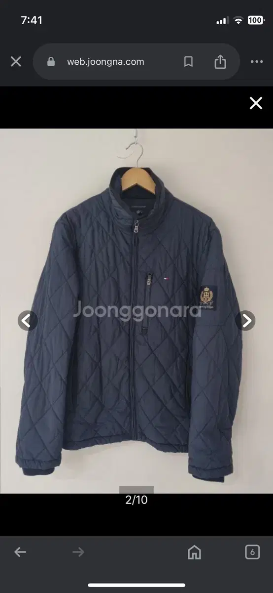 100% Tommy Hilfiger quilted jacket