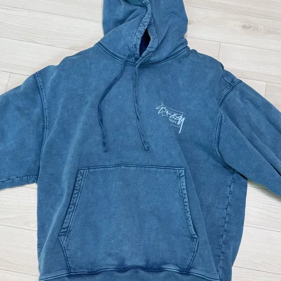 Stussy Dyed Stussy Designs Hoodie Blue