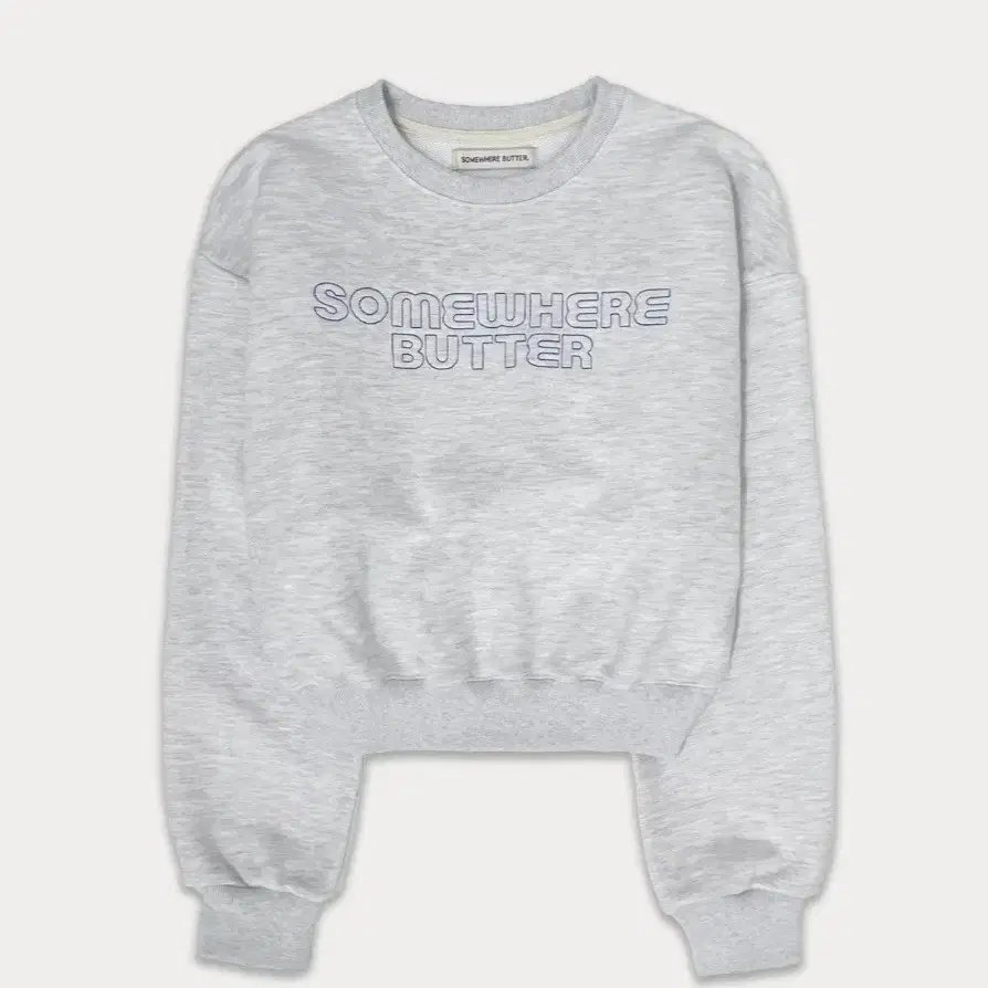 썸웨어버터 Dotted line logo sweatshirt - whit