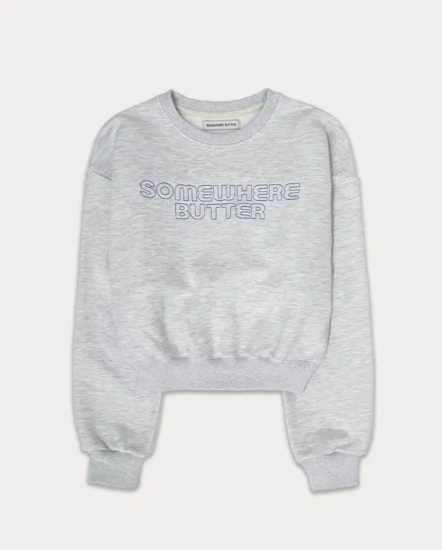 썸웨어버터 Dotted line logo sweatshirt - whit