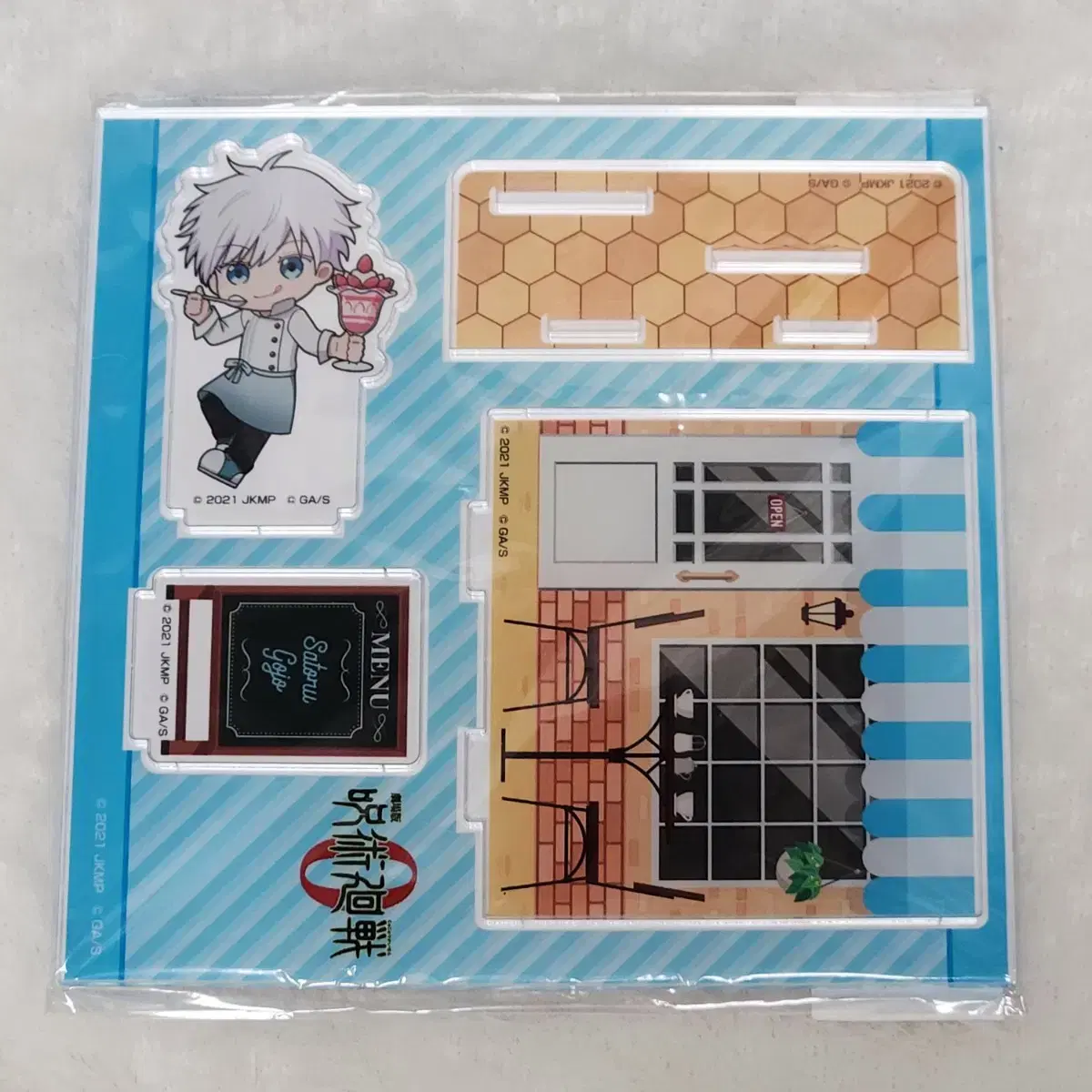 Zuu Rotation0 Gojosatoru Waiter Cafe Diorama Acrylic Stand Mini Theater Version