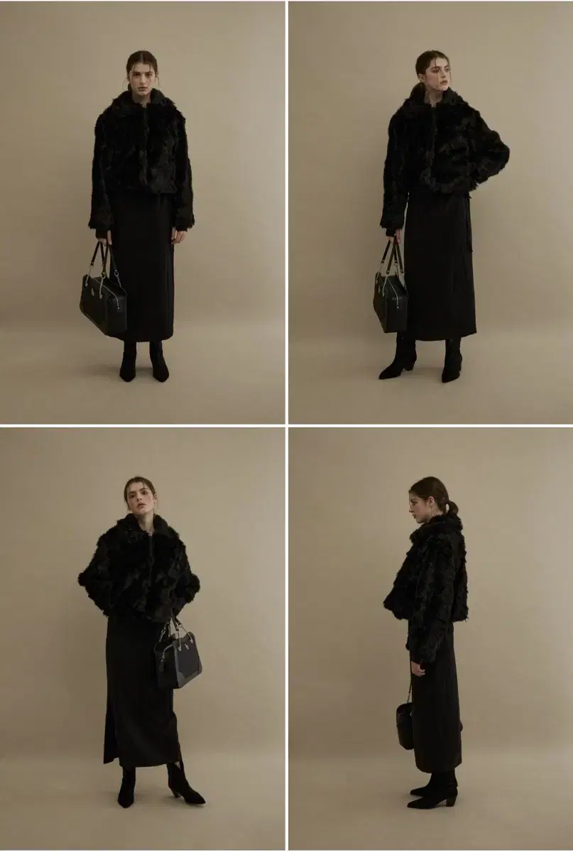 Threetimes Meringue fake fur coat Black