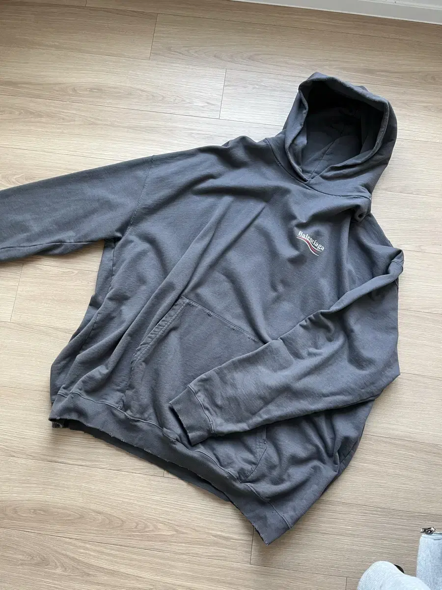 Balenciaga Political Campaign Hooded Overcoat S