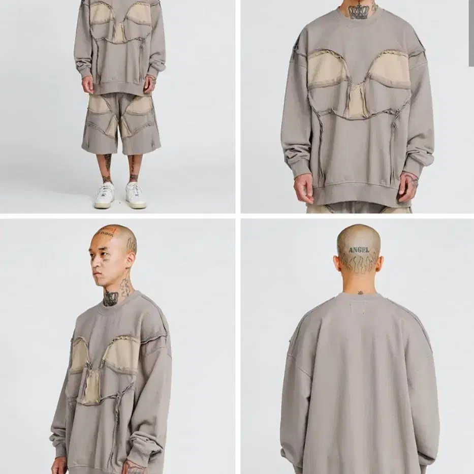 Skull Oversized Sweatshirt [Beige]