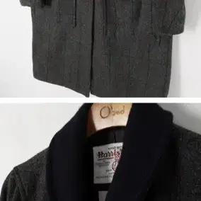 Harris Tweed 해리스 트위드 잔체크 더플 코트 떡볶이 코트