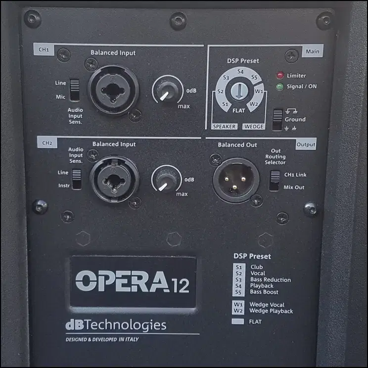 dB TECHNOLOGIES OPERA12 12인치 중고 엑티브 스피커