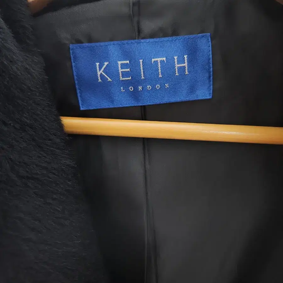 keith 키이스런던 알파카 폭스퍼 벨티드 후드 코트