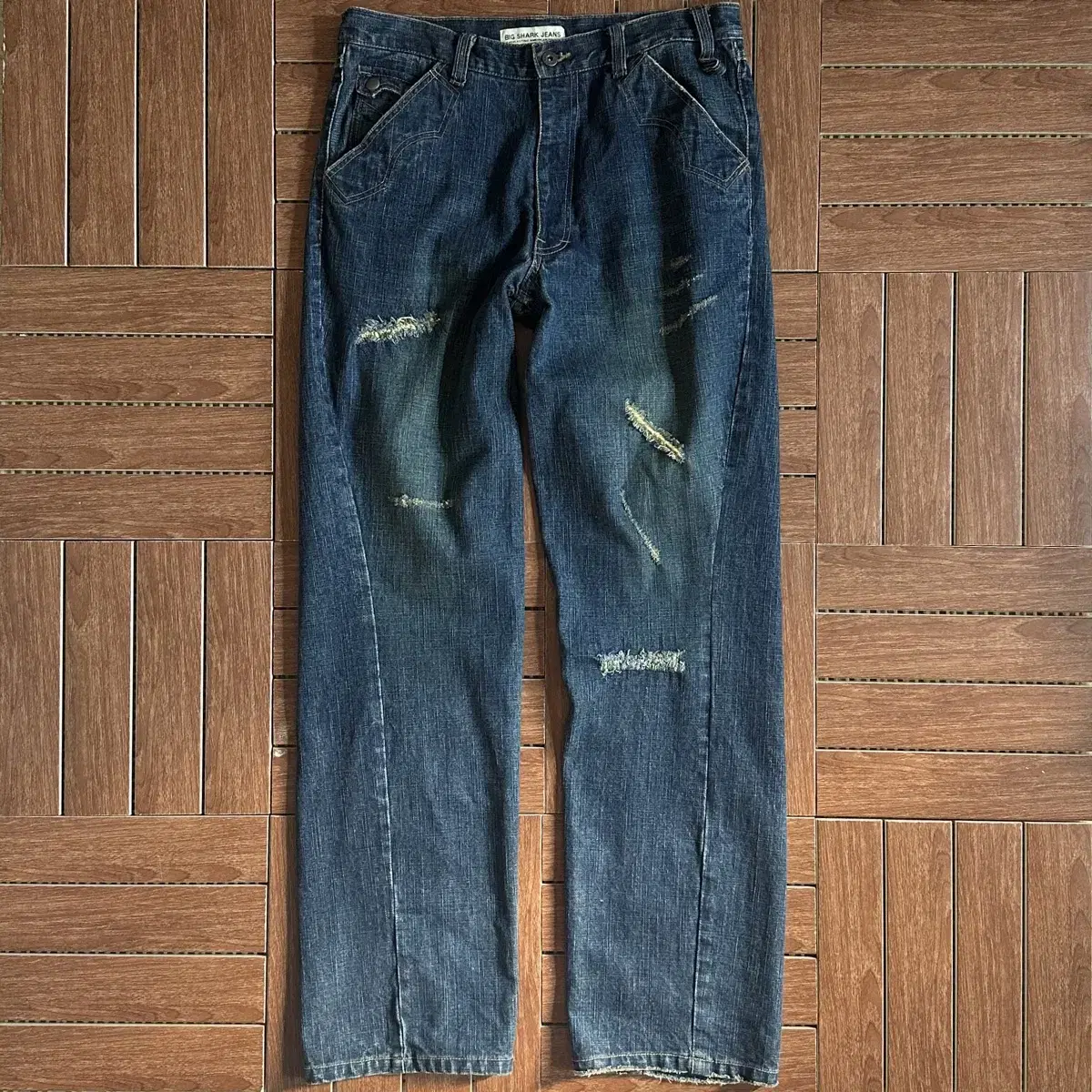 Big Shark Jin Damage Wash Denim XL