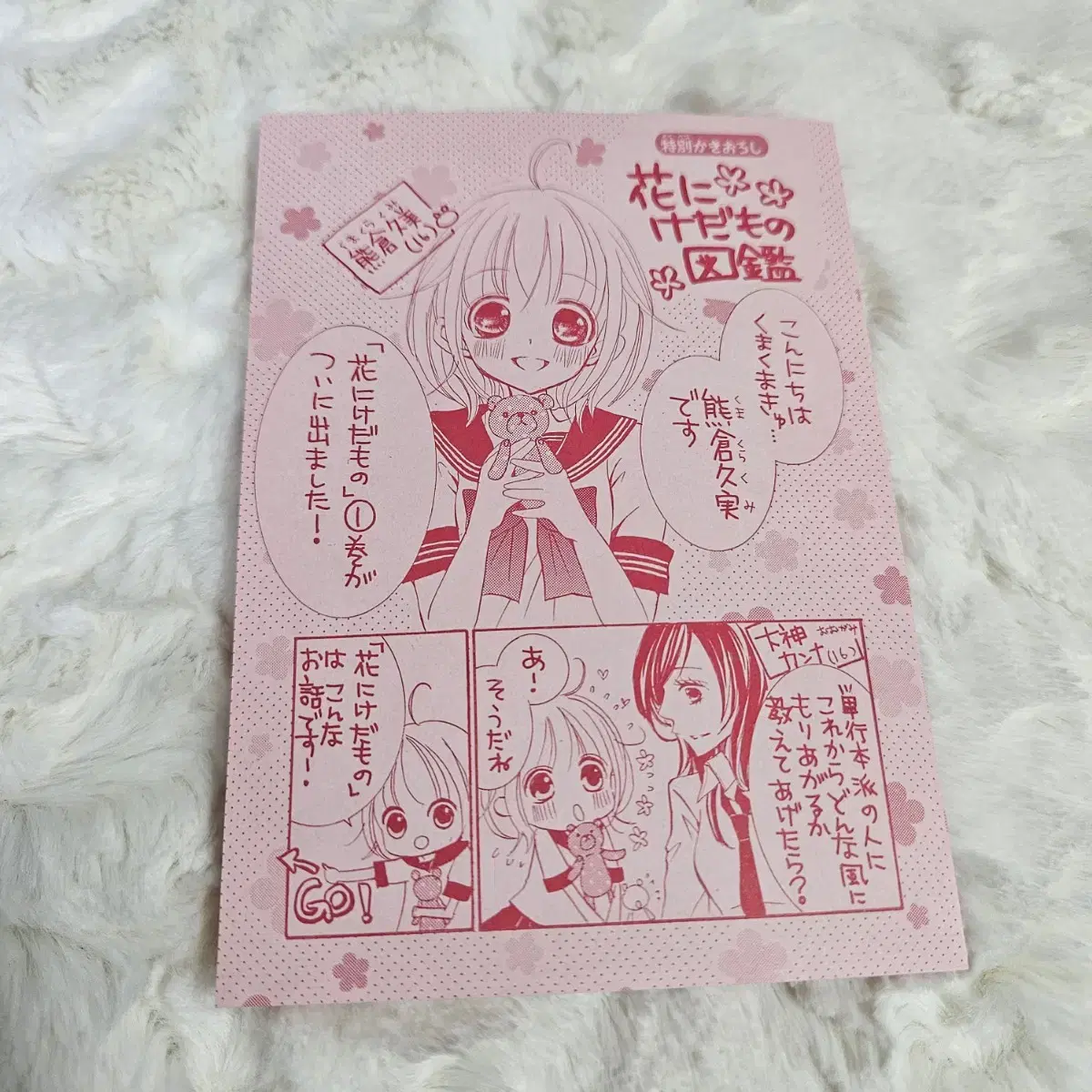 Miwako Sugiyama, the original manga Flower and Beast pre-order benefit Paper Appendix