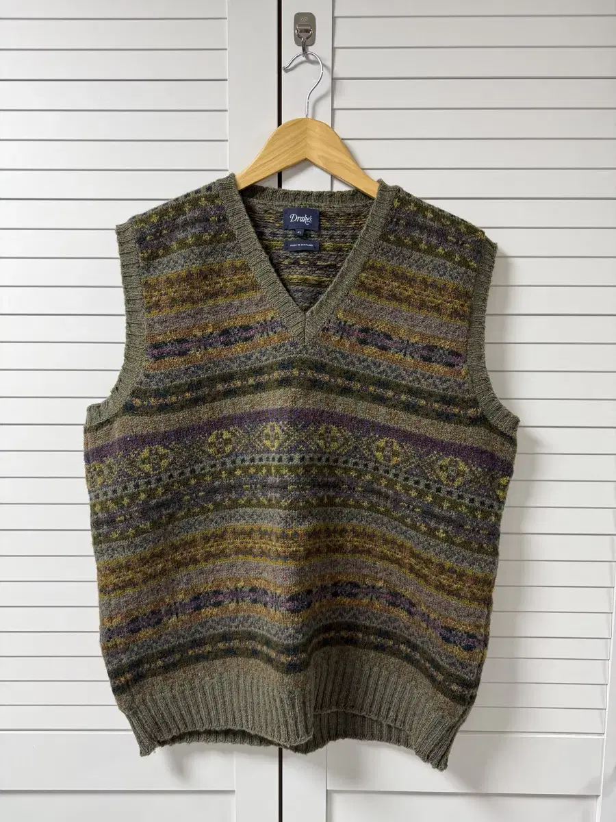 Drex Fair Isle Wool Vest Size XL