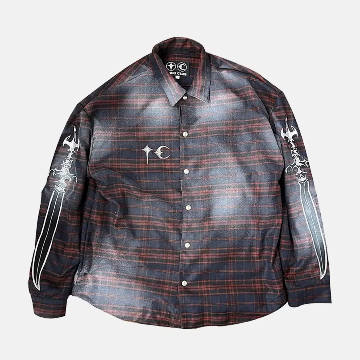 떠그클럽 Arab Sword Flannel Shirt Red