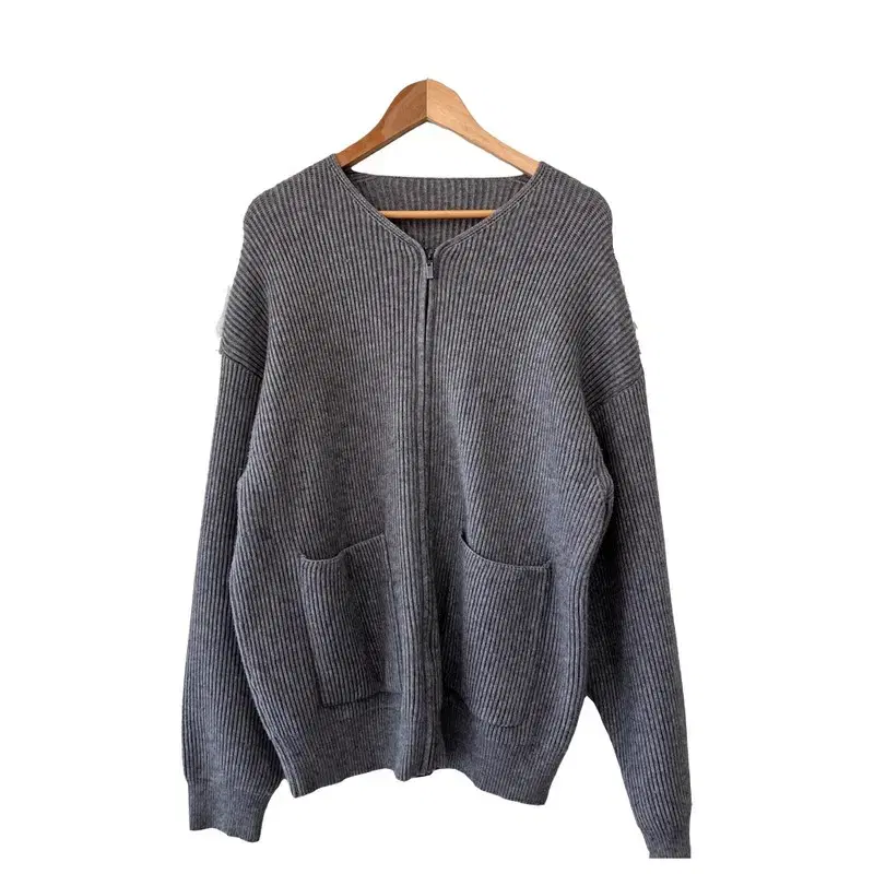 Gray knit zip-up | Men