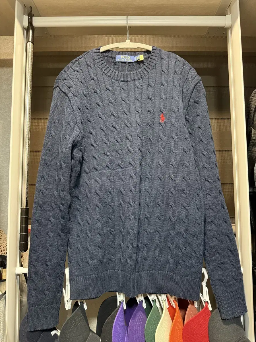 Polo Cable Knit (95-100) Navy