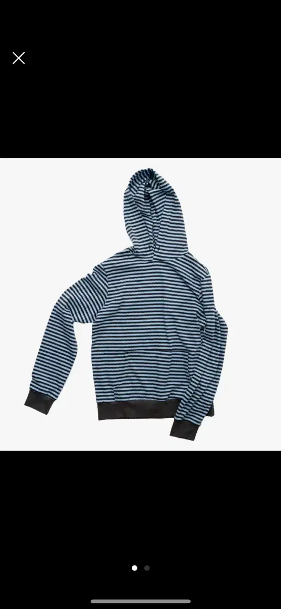 0milewear 영마일웨어 blue stripe hoodie 스트라이프