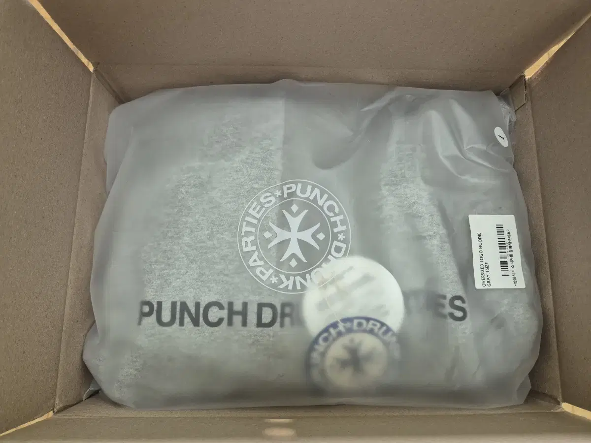 Punchdrunk parties hoodie grey 1 size sells