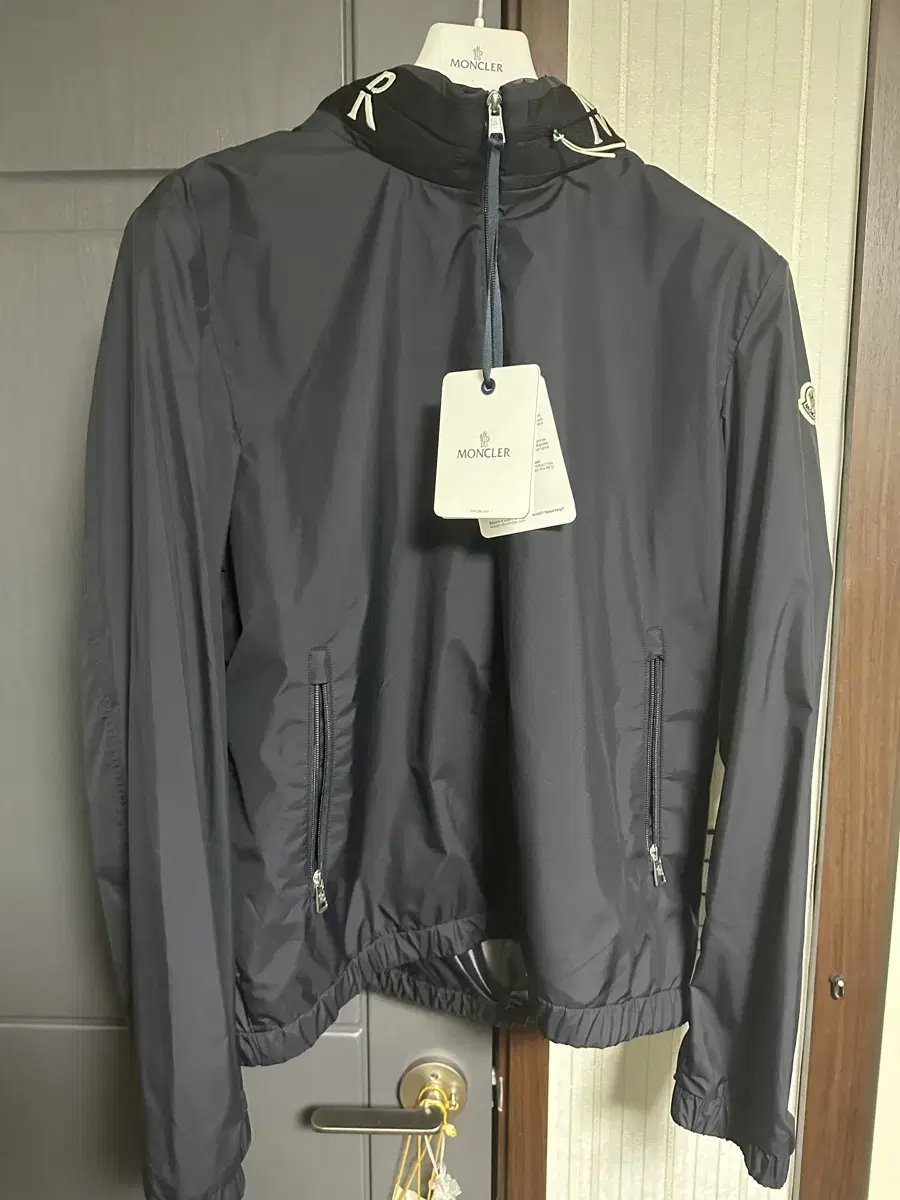 Moncler Windbreaker Bomber Hooded Jacket bloo -23ss size 5 new in box