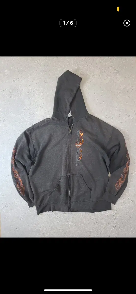 Harley-Davidson Flame Hood Zip Up Xl