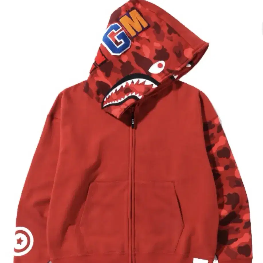 bape 베이프 후드집업 반카모 샤크 m