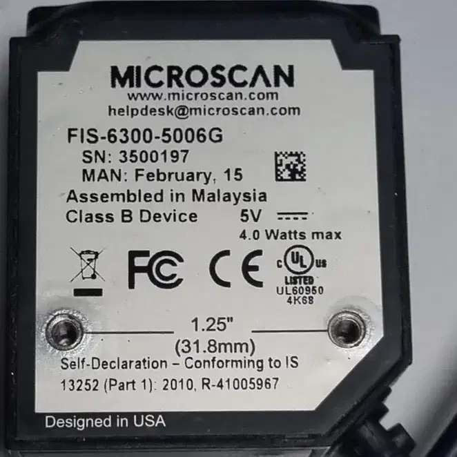 MICROSCAN MINI HAWK FIS-3600-500G 현미경리더