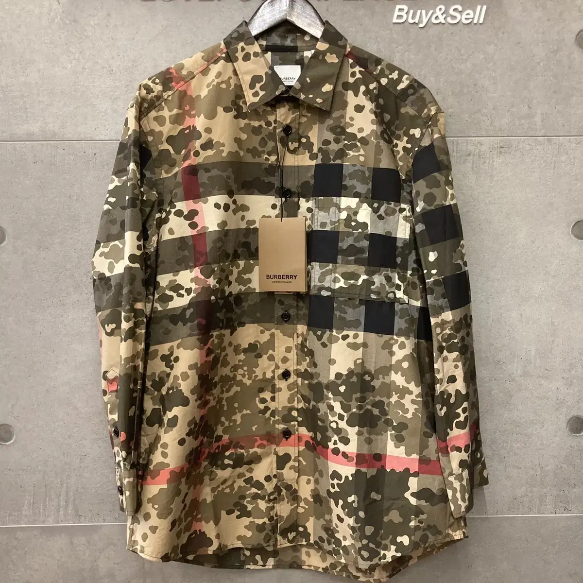 [Unused]Burberry Camo Check Shirt Beige 8029830-G110156