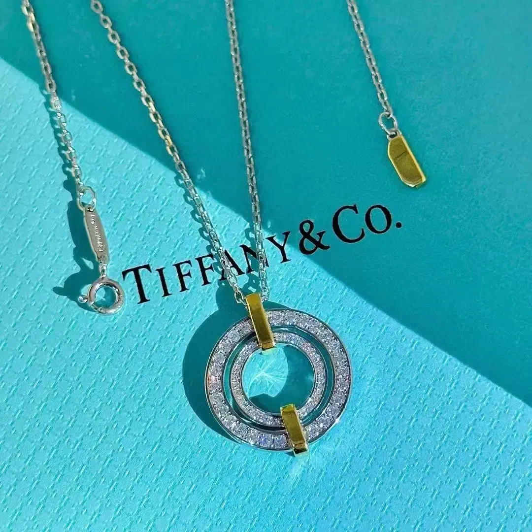 Tiffany & Co. 동그라미 만중색 분색 목걸이