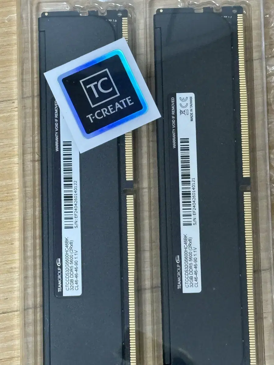 Teamgroup ddr5 5600 cl46 64g 램 2개 세트 팔아요