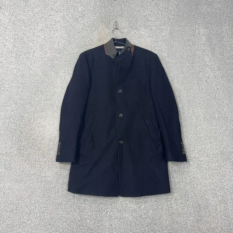 Haggis Casual Navy Wool Coat 105