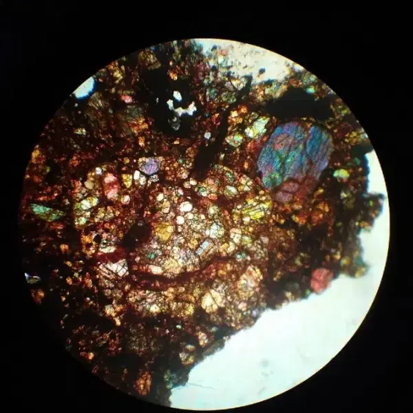 (인하).석질 운석 39.2그램.편광현미경 운석 사진참조