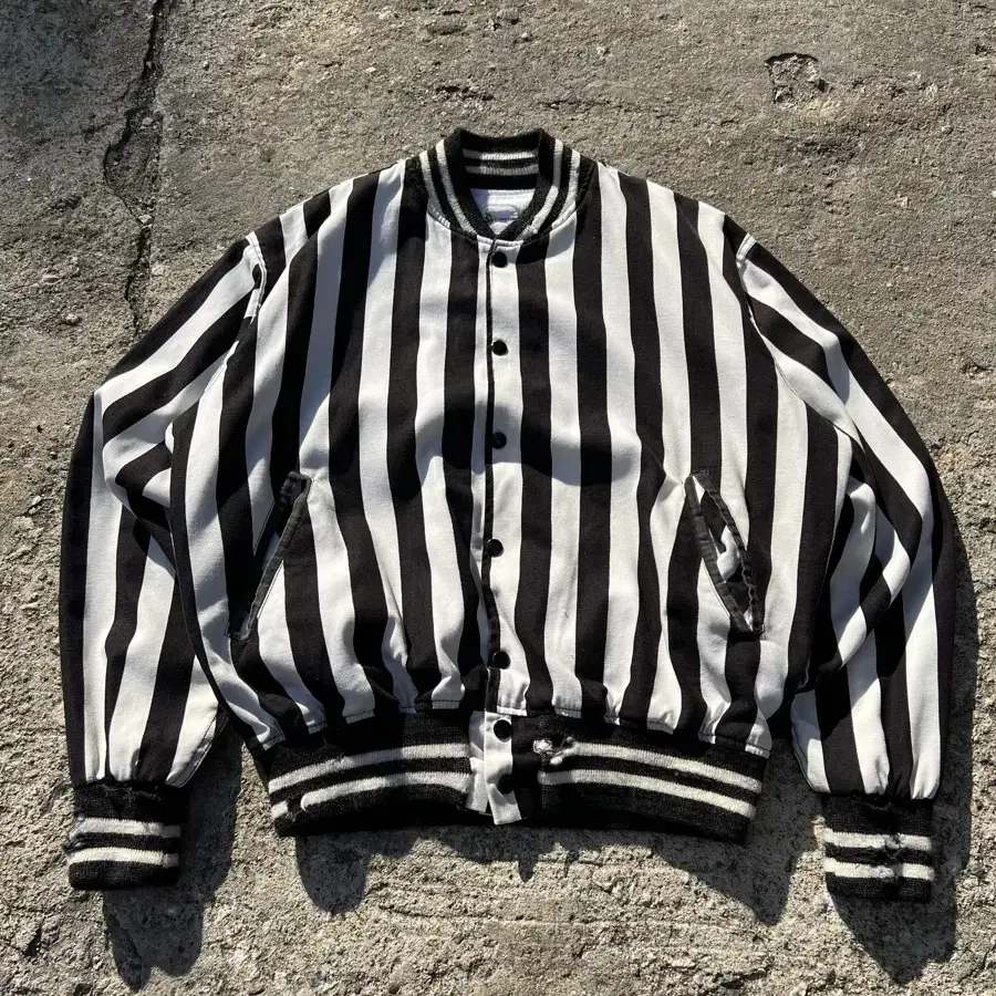 1950s VINTAGE REFEREE STRIPE 50s 봄버자켓