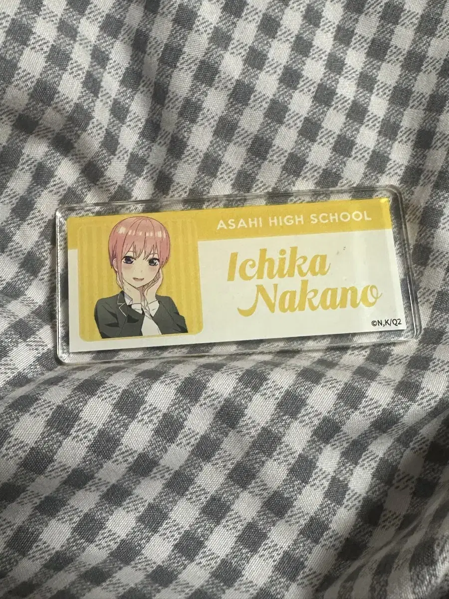 Bride Nakano Ichika nameplate in 5th place