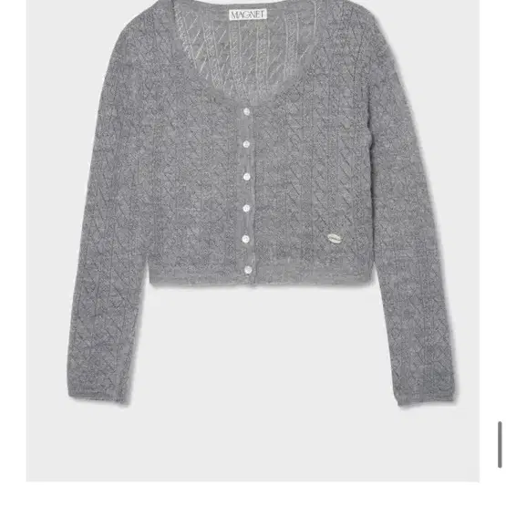 마그넷 가디건 doze pattern cardigan (grey)