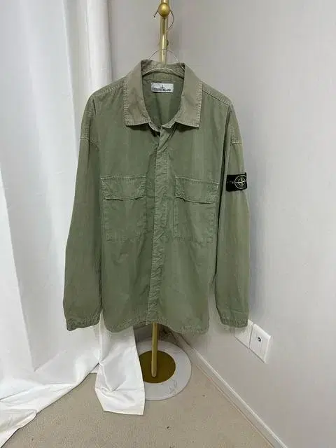 23FW Stone Island Two-Pocket Shirt Jacket Khaki