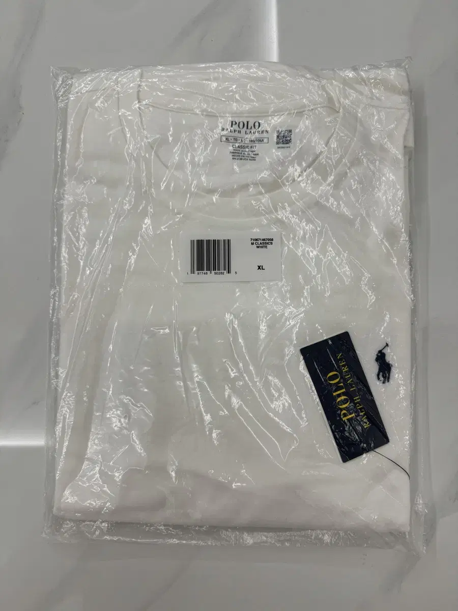 [XL] Polo Ralph Lauren Classic Fit Jersey Long Sleeve T-Shirt - White