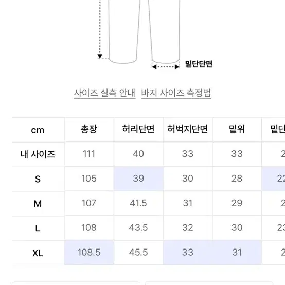 앤더슨벨 유니섹스 리메이드 스트레이트 레그 진 (XL)