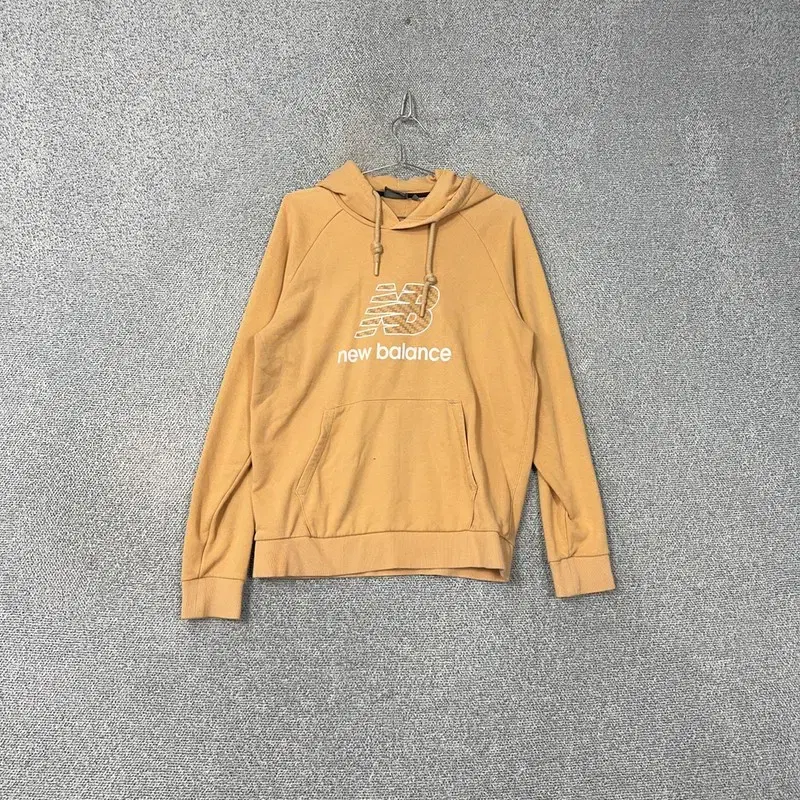 New Balance Logo Printed Beige Hoodie L